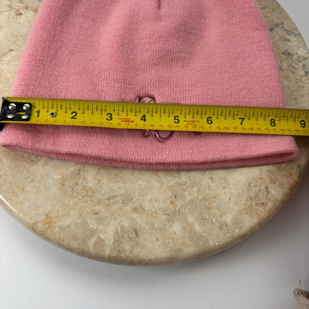 Vintage Kids‎ Pink Panther Beanie Hat Acrylic One Size Fits All Pink Y2K
